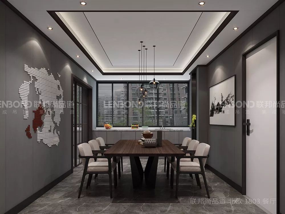联邦尚品道集成墙面 集成吊顶 北欧效果图