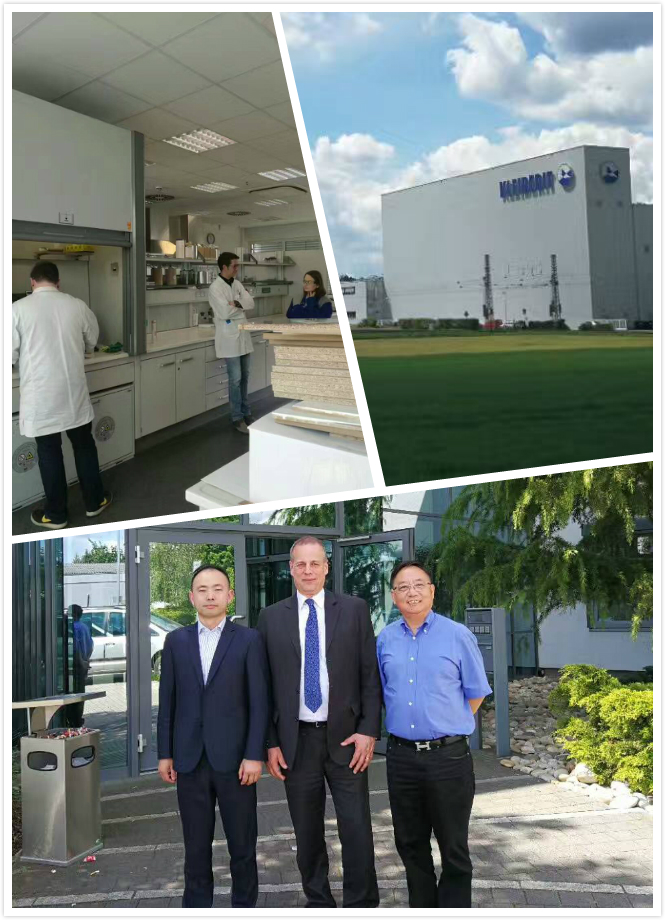 杨彦光(左)胡伯乐(中)杜庆平(右)在德国克力宝总部合影 杨彦光(左)胡伯乐(中)杜庆平(右)在德国克力宝总部合影