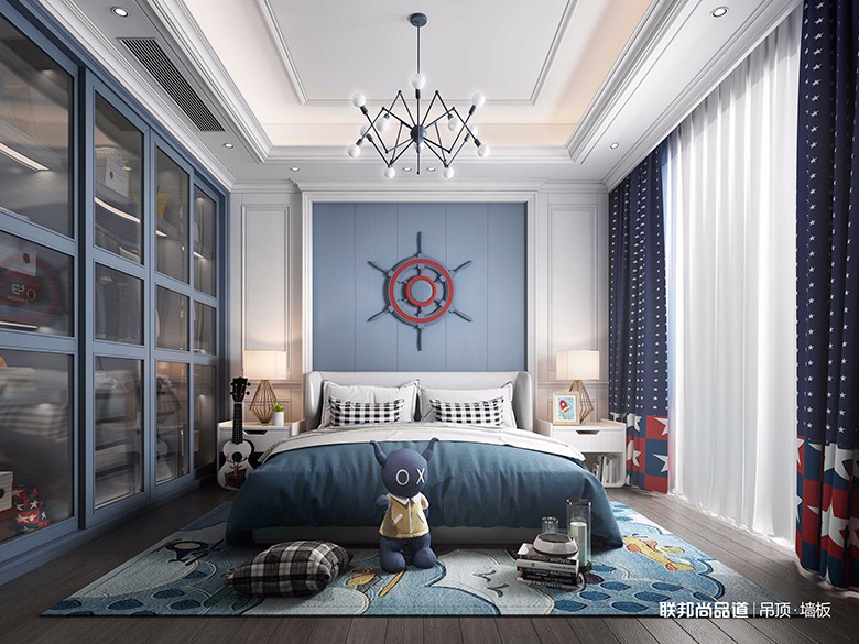 集成墙面儿童房效果图