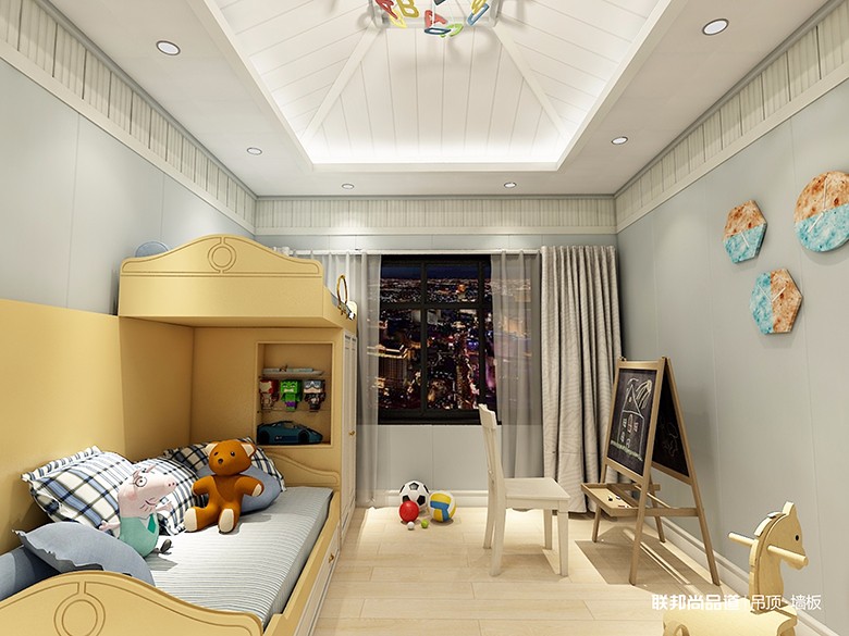 集成墙面儿童房效果图