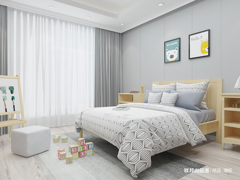 集成墙面儿童房效果图