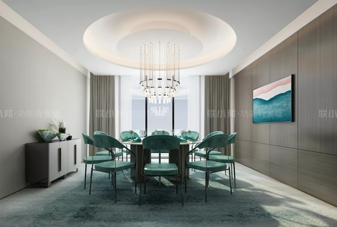 源木实心墙板 工装效果图